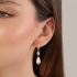 AC-1026 -BRINCO BANHADO A OURO 18K  DE ARGOLA COM DETALHES CRAVEJADO