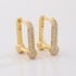 AC-1092 BRINCO ARGOLA BANHADO A OURO 18K COM FILEIRA FRONTAL CRAVEJADA