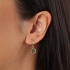 AC-1108 BRINCO ARGOLA BANHADO A OURO 18K COM PINGENTE DE ESTRELA CRAVEJADO EM ZIRCÔNIAS