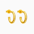 AGL-00026 BRINCO BANHADO A OURO 18K EM FORMATO DE ARGOLA COM DETALHES EM ESTRELAS