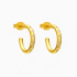 AGL-00027 BRINCO BANHADO A OURO 18K EM FORMATO DE ARGOLA COM DETALHES EM ESTRELAS