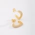 AGL-00040 BRINCO BANHADO A OURO 18K ARGOLA COM TRIPLA FILEIRA DE ZIRCÔNIAS