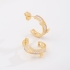 AGL-00090 BRINCO BANHADO A OURO 18K DE ARGOLA COM ZIRCÔNIAS E BORBOLETAS