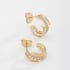 AGL-00105 BRINCO BANHADO A OURO 18K EM FORMATO DE ARGOLA COM DETALHES EM ZIRCÔNIAS