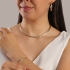 CH-0222 CHOKER BANHADA A OURO 18K COM DESIGN RÍGIDO E ACABAMENTO TEXTURIZADO