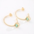 AGL-00240 BRINCO BANHADO A OURO 18K EM FORMATO DE ARGOLA COM PINGENTE EM CORAÇÃO
