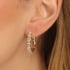 AGL-00267 ARGOLA COM ZIRCÔNIAS REDONDAS CRAVEJADAS EM ZIRCONIA 