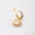 AGX-00015 -BRINCO BANHADO A OURO 18K DE ARGOLA COM DESIGN ROBUSTO E CRAVEJADO