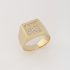 AN-00248 ANEL COM DESIGN RETANGULAR E DETALHES EM ZIRCÔNIAS