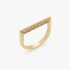 AN-00434 ANEL BANHADO A OURO 18K COM DESIGN RETO E MODERNO