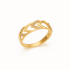 AN-00613 ANEL BANHADO A OURO 18K COM DESIGN VAZADO