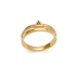 AN-00653 ANEL BANHADO A OURO 18K COM ZIRCÔNIA EM FORMATO TRIANGULAR