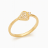 AN-00670 ANEL BANHADO A OURO 18K COM PINGENTE EM FORMATO DE CORAÇÃO