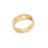 AN-00740 ANEL BANHADO A OURO 18K COM DESIGN CLÁSSICO EM FAIXAS