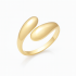 AN-00821-ANEL BANHADO A OURO 18K COM DESIGN ABERTO E EXTREMIDADES ARREDONDADAS