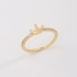 AN-01898 ANEL BANHADO A OURO 18K COM DESIGN DELICADO EM FORMATO DE COROA