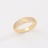 AN-01923 ANEL BANHADO A OURO 18K COM DETALHES CRAVEJADOS EM ZIRCÔNIAS