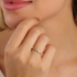 AN-01955 - ANEL BANHADO A OURO 18K COM DETALHES EM ZIRCÔNIAS REDONDAS