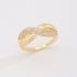 AN-01959 ANEL BANHADO A OURO 18K COM DESIGN INFINITO EM ZIRCÔNIAS