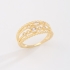 AN-01978 ANEL BANHADO A OURO 18K COM DESIGN EM ESFERAS E DETALHES CRAVEJADOS EM ZIRCÔNIAS
