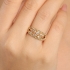 AN-01978 ANEL BANHADO A OURO 18K COM DESIGN EM ESFERAS E DETALHES CRAVEJADOS EM ZIRCÔNIAS