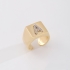 ANM-01842 ANEL COM LETRA EM ZIRCÔNIA E DESIGN AJUSTÁVEL