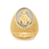 ANR-00811 ANEL BANHADO A OURO 18K COM IMAGEM DE NOSSA SENHORA DAS GRAÇAS EM ALTO RELEVO
