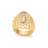 ANR-00813 ANEL BANHADO A OURO 18K COM IMAGEM DE NOSSA SENHORA DE FÁTIMA EM ALTO RELEVO