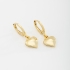 AQ-00005 BRINCO ARGOLA CLICK BANHADO A OURO 18K COM PINGENTE EM FORMATO DE CORAÇÃO