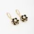 AQ-00007 BRINCO ARGOLA CLICK BANHADO A OURO 18K COM PINGENTE EM FORMATO DE FLOR
