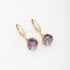 AQ-00022 BRINCO BANHADO A OURO 18K EM FORMATO DE ARGOLA COM PINGENTE DE ZIRCÔNIA