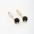 AQ-00022 BRINCO BANHADO A OURO 18K EM FORMATO DE ARGOLA COM PINGENTE DE ZIRCÔNIA