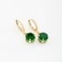 AQ-00022 BRINCO BANHADO A OURO 18K EM FORMATO DE ARGOLA COM PINGENTE DE ZIRCÔNIA