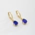 AQ-00034 BRINCO BANHADO A OURO 18K EM FORMATO DE ARGOLA COM PINGENTE DE ZIRCÔNIA EM GOTA