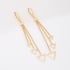 AQ-00058 -BRINCO BANHADO A OURO 18K DE ARGOLA COM CORRENTES PENDENTES GEOMÉTRICOS