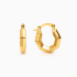 AQ-00122 BRINCO BANHADO A OURO 18K EM FORMATO DE ARGOLA GEOMÉTRICA