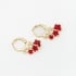 AQ-00222 BRINCO ARGOLA CLICK BANHADO A OURO 18K COM 3 PINGENTES EM FORMATO DE ESTRELA