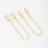 AQ-00225 ARGOLA COM CORRENTE DE ELOS LISOS
