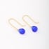 AQ-00251 BRINCO ESTILO GANCHO BANHADO A OURO 18K COM PINGENTE DE PEDRA OVAL