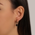 AQ-00255 ARGOLA COM MICRO ZIRCÔNIAS PRETA