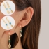 AQ-00260 BRINCO ARGOLA CLICK BANHADO A OURO 18K COM DETALHE DE ESFERA