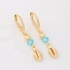 AQ-00260 BRINCO ARGOLA CLICK BANHADO A OURO 18K COM DETALHE DE ESFERA