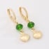 AQ-00265 BRINCO ARGOLA CLICK BANHADO A OURO 18K COM CRISTAL FACETADO E PINGENTE EM FORMATO DE CONCHA