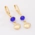 AQ-00265 BRINCO ARGOLA CLICK BANHADO A OURO 18K COM CRISTAL FACETADO E PINGENTE EM FORMATO DE CONCHA