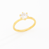AS-0020 ANEL SOLITÁRIO BANHADO A OURO 18K COM ZIRCÔNIA CRISTAL