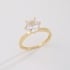 AS-0097 ANEL BANHADO A OURO 18K COM ZIRCÔNIA CENTRAL