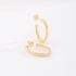 AT-00004 BRINCO BANHADO A OURO 18K EM FORMATO DE ARGOLA LISA