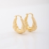 AT-00093 BRINCO BANHADO A OURO 18K COM DESIGN ORGÂNICO EM FORMATO DE GOTA