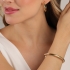 BL-00114 BRACELETE BANHADO A OURO 18K COM DESIGN LISO E ACABAMENTO POLIDO