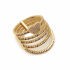 AX-00091 ANEL BANHADO A OURO 18K EM MODELO MULTI AROS